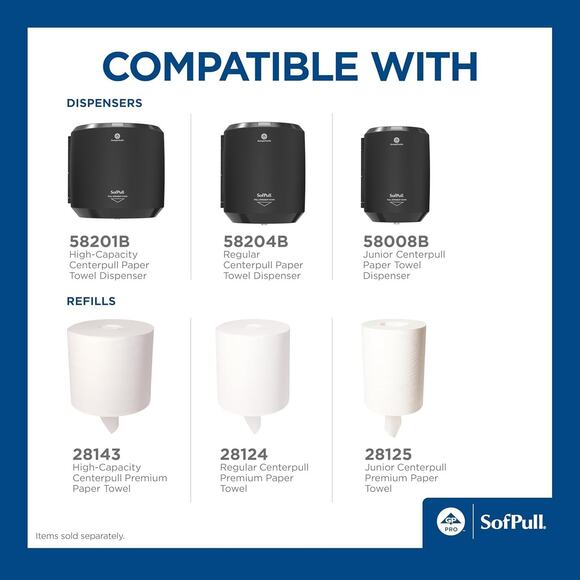 Georgia-Pacific SofPull 58008B Centerpull Junior Capacity Paper Towel Dispenser - Picture 11 of 13